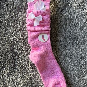 Pink Kids Socks with Bow